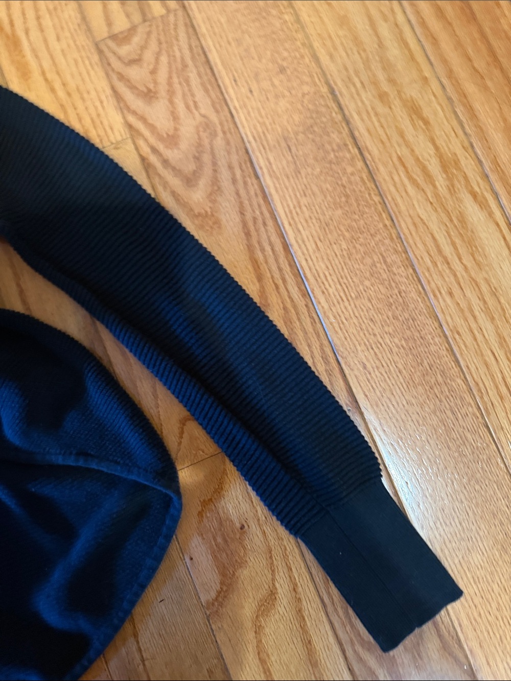 Express Black Ribbed Open-Front Cardigan Jacket - Picture 3 of 4